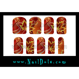 Artsy Fall Leaves Nail Wraps or Tips