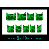 Green Camo Nail Wraps or Nail Tips