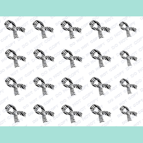 Rare Disease Awareness Ribbon Nail Decals