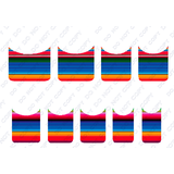Serape Nail Wraps or Nail Tips