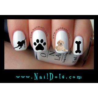 Yellow Lab Nail Decal