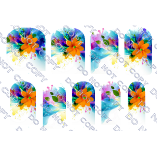 Bright Flower Nail Wraps