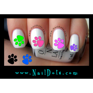 Paw Print Nail Decal