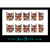 Orange and Gray Camo Nail Wraps or Tips