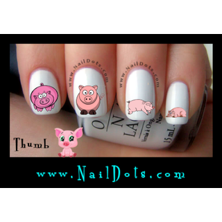Cute Pig Nail Decal