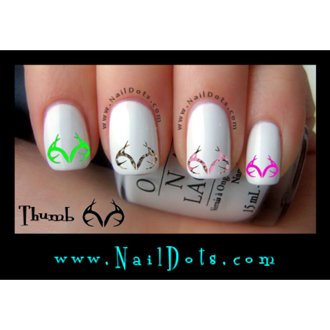 Deer Antlers Nail Decal