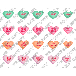 Candy Heart Nail Decal