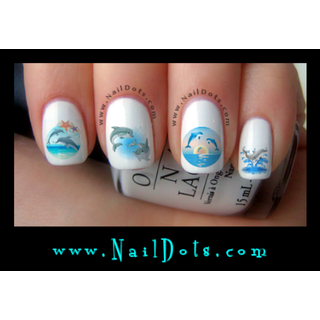 Dolphin Set 3 Nail Decal