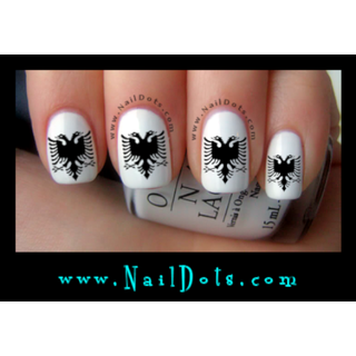 Albanian Eagle Nail Decals