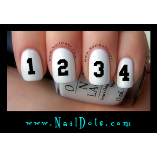 Sport Numbers Nail Decals