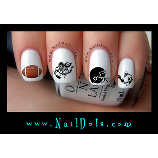Football Nail Decals (Set 1)