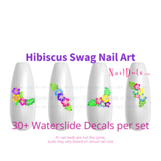 Hibiscus Swag Nail Decals