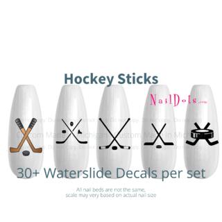 Hockey Nail Decals (sticks)