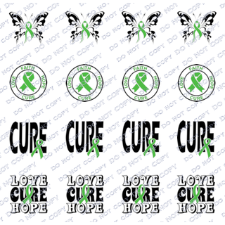 Non Hodgkins Lymphoma Awareness Nail Decals