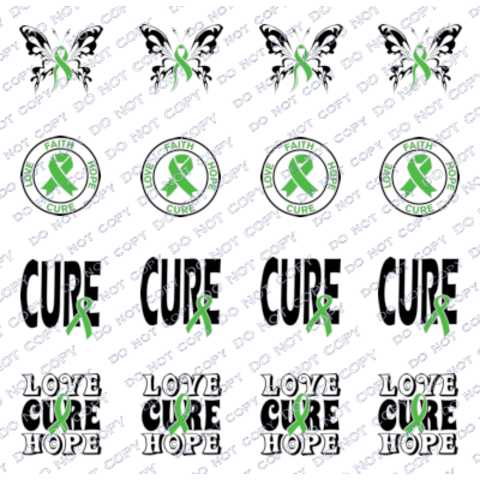 Non Hodgkins Lymphoma Awareness Nail Decals