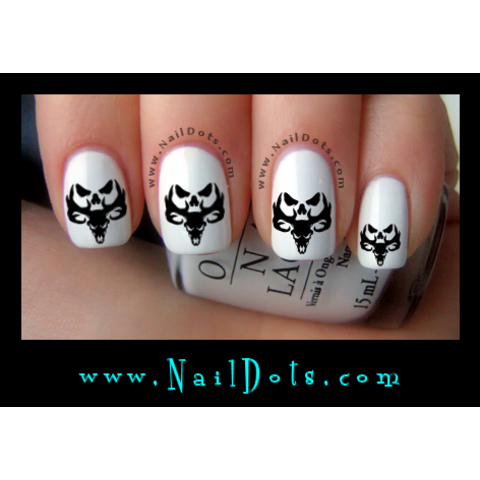 Bull Skull Nail Decal