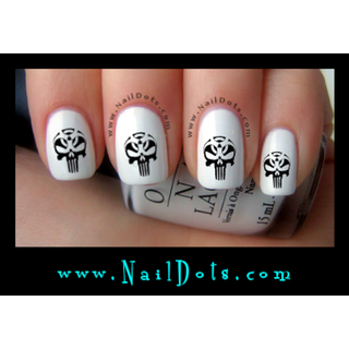 Biohazard Skull Nail Decals