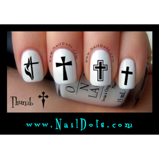 Cross Nail Decal - Set 1
