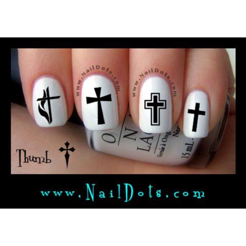 Cross Nail Decal - Set 1