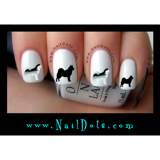 Alaskan Malamute Nail Decals