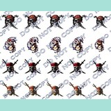 Pirate Skull Nail Decal