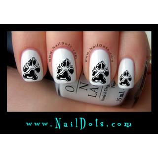 Tribal Dog Paw Nail Decals
