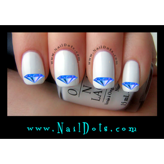 Blue Diamond Nail Decals