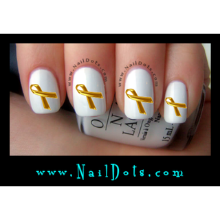Childhood Cancer Awareness Ribbon Nail Decals