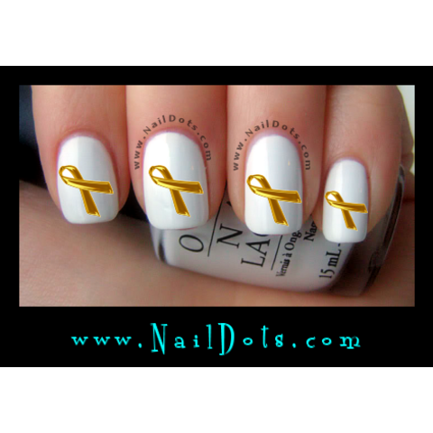 Childhood Cancer Awareness Ribbon Nail Decals